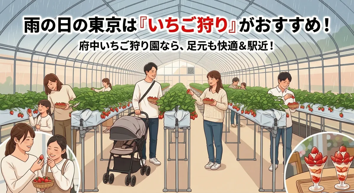 【東京】落雨天都適合採草莓：點解府中草莓園咁方便