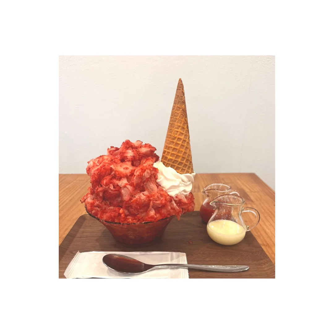 いちごけずりソフトクリームトッピング