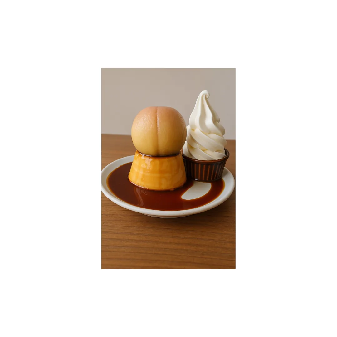 【数量限定】丸ごと桃のプリンソフトクリームトッピング